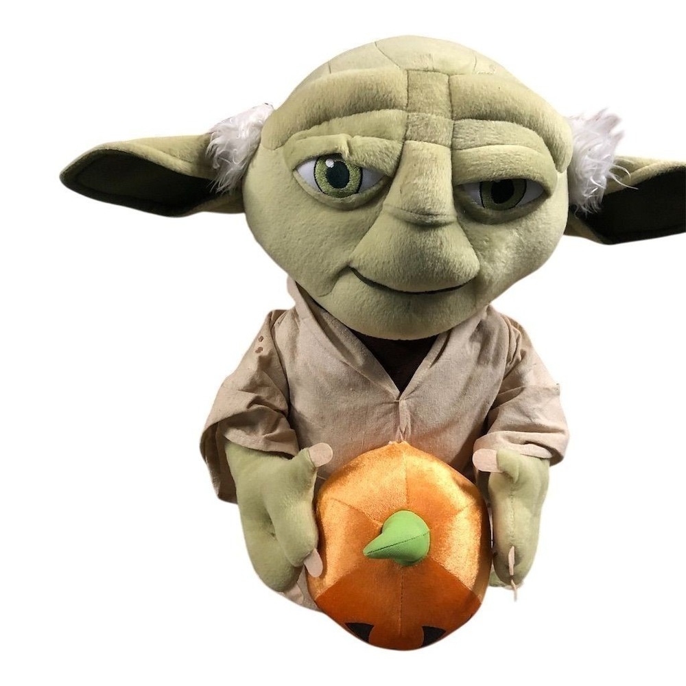 Star Wars Yoda Halloween‎ Plush Greeter with Pumpkin 24 in